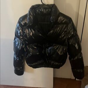 SHEIN Black Bomber Jacket with Quilted Design